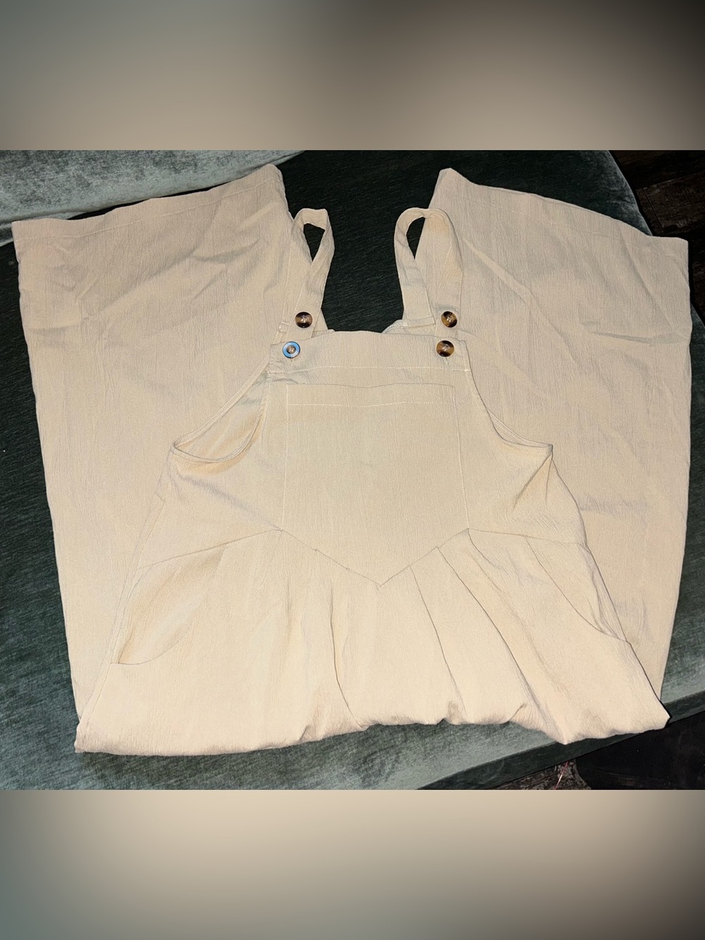 Cream Overalls One-Piece Romper